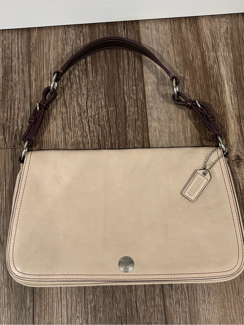 Vintage Coach Pebble Leather Shoulder Bag
